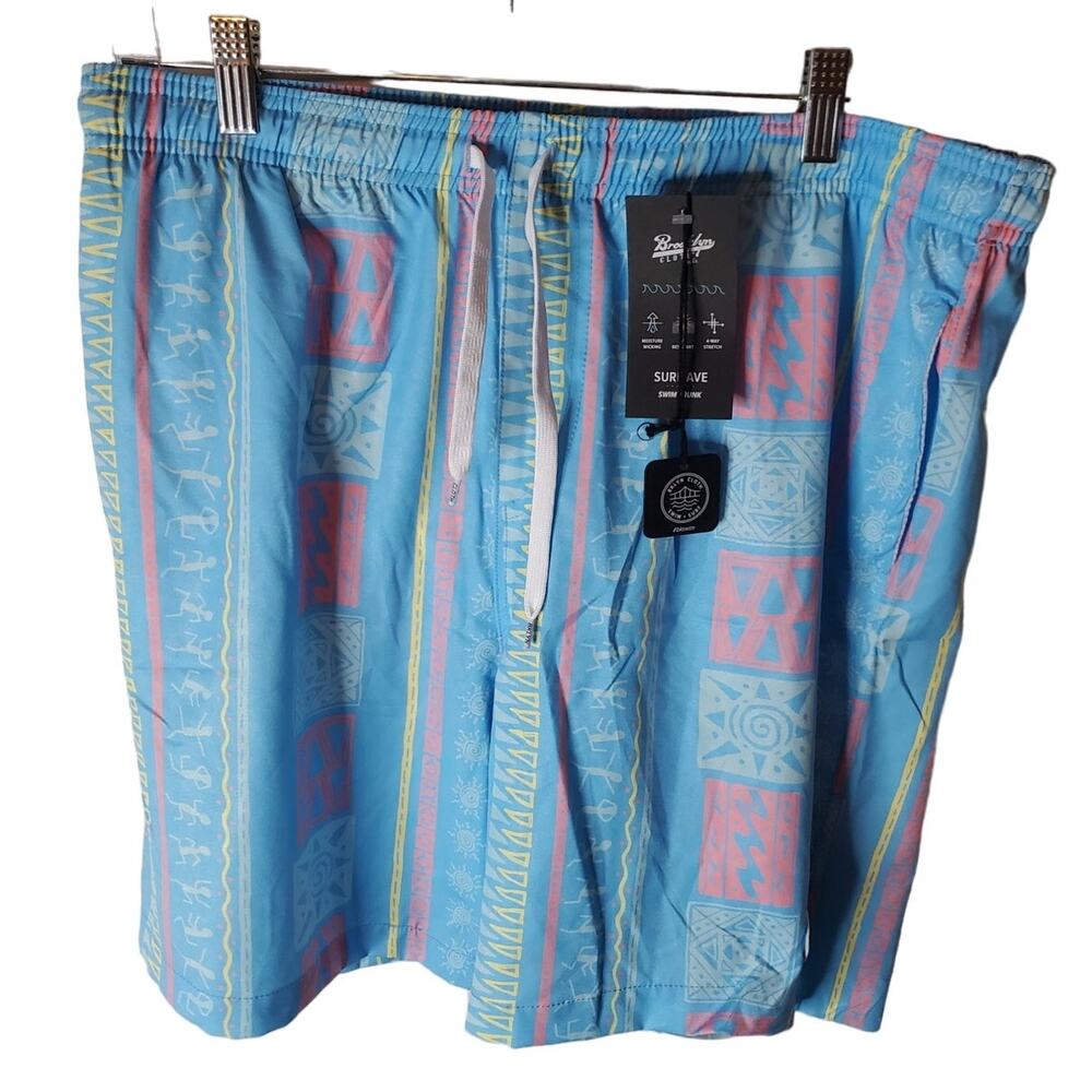 Brooklyn Cloth Surf Avenue Swim Trunk with 4-Way Stretch, NWT, L